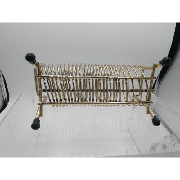 Retro Office Spiral Letter/Bill/Holder, Gold Tone MCM Vintage - Picture 3 of 7